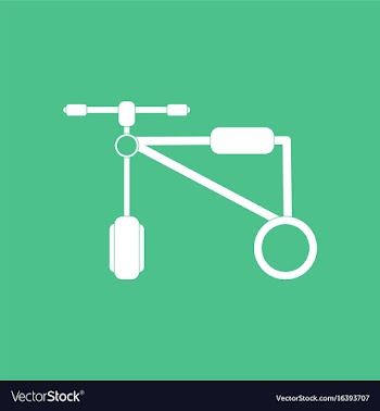 Icon on background children bicycle vector image