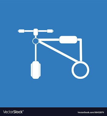 Icon on background children bicycle vector image