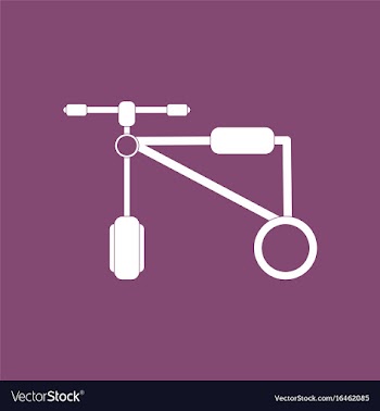 Icon on background children bicycle vector image