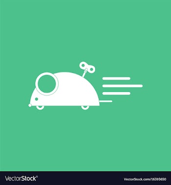 Icon on background clockwork mouse toy vector image