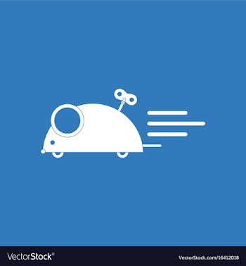 Icon on background clockwork mouse toy vector image