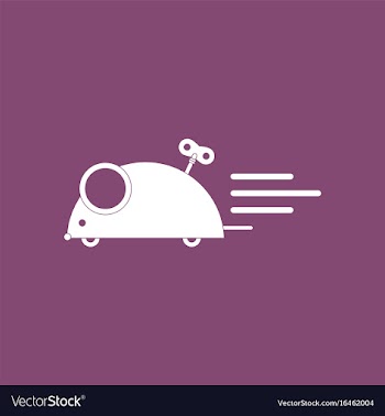 Icon on background clockwork mouse toy vector image