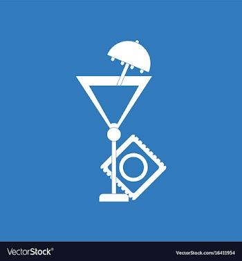 Icon on background condom and cocktail vector image