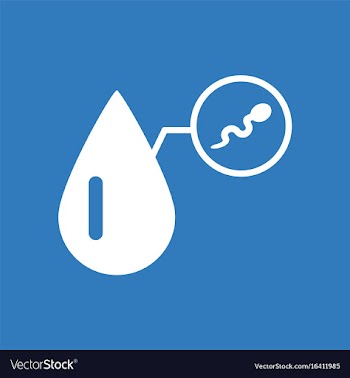 Icon on background drop of sperm vector image