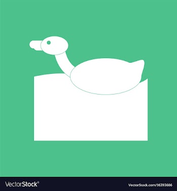 Icon on background duck silhouette vector image