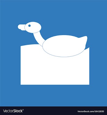 Icon on background duck silhouette vector image