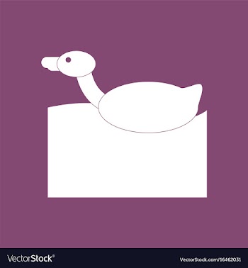 Icon on background duck silhouette vector image
