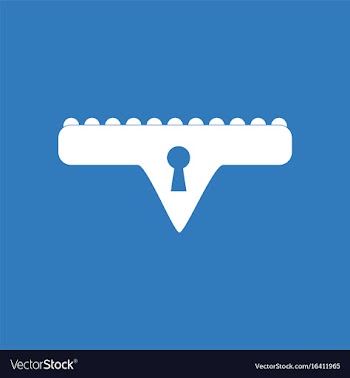 Icon on background female thong on lock vector image