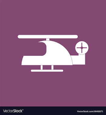 Icon on background helicopter toy flying vector image