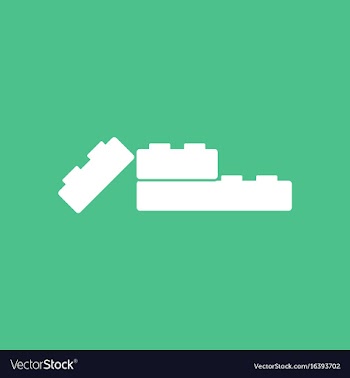 Icon on background kids constructor vector image