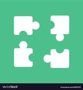 Icon on background kids puzzle vector image