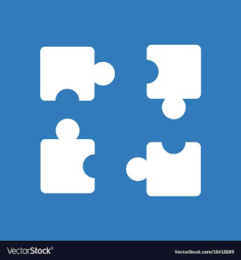 Icon on background kids puzzle vector image
