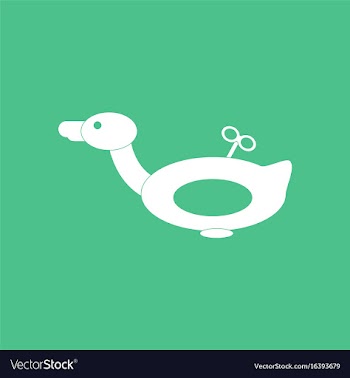 Icon on background kids toy duck vector image
