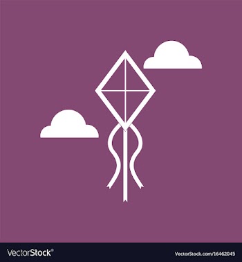 Icon on background kids toy kite vector image