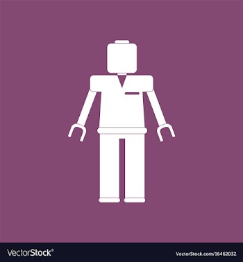 Icon on background kids toy robot vector image