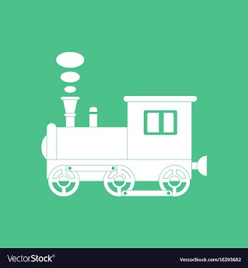 Icon on background kids train vector image