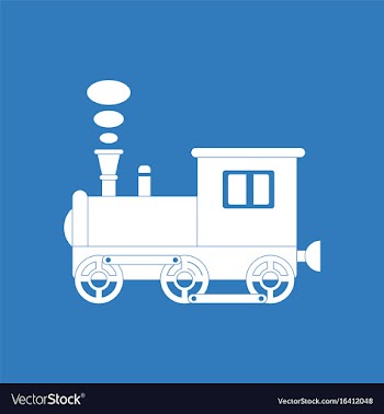 Icon on background kids train vector image