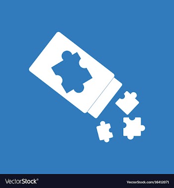 Icon on background last piece puzzle vector image