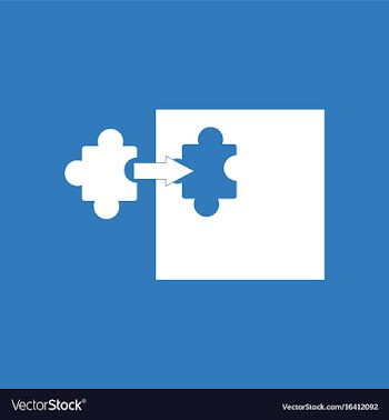 Icon on background last piece puzzle vector image