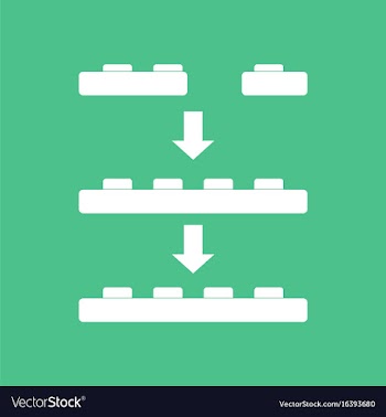 Icon on background lego constructor vector image