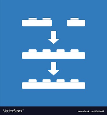 Icon on background lego constructor vector image
