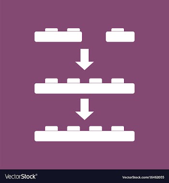 Icon on background lego constructor vector image