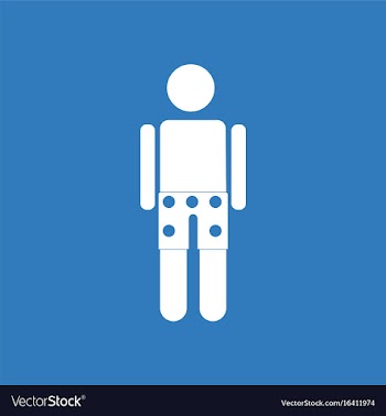 Icon on background man in underwear cloth vector image