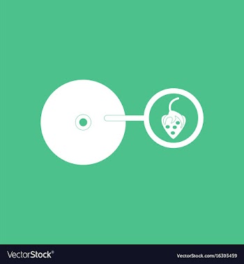 Icon on background music plate and strawberry vector image