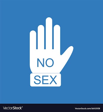Icon on background no sex hand sign vector image