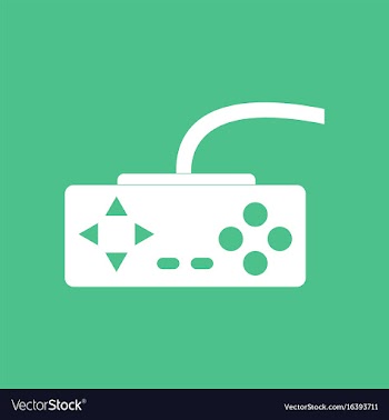 Icon on background playing joystick vector image