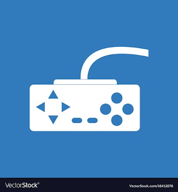 Icon on background playing joystick vector image