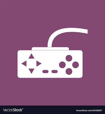Icon on background playing joystick vector image