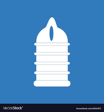 Icon on background ribbed condom vector image