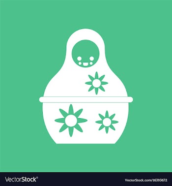 Icon on background russian doll vector image