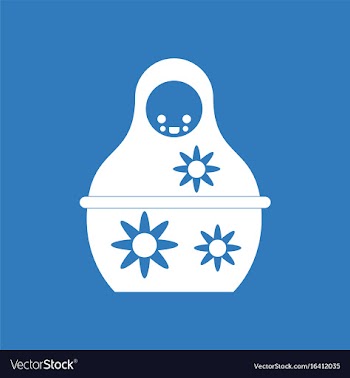 Icon on background russian doll vector image