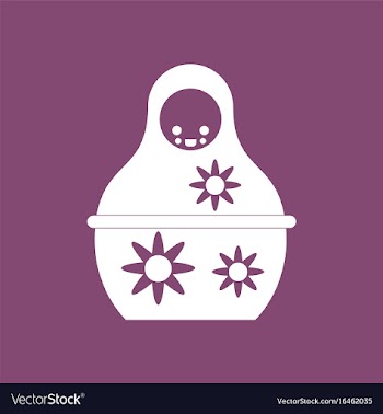 Icon on background russian doll vector image