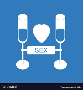 Icon on background sex and cocktails vector image