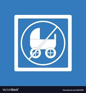 Icon on background strollers not allowed vector image