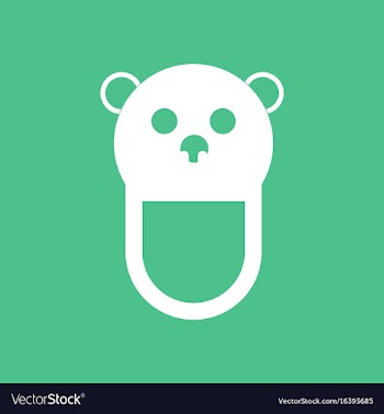 Icon on background teddy bear bib vector image