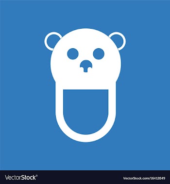 Icon on background teddy bear bib vector image