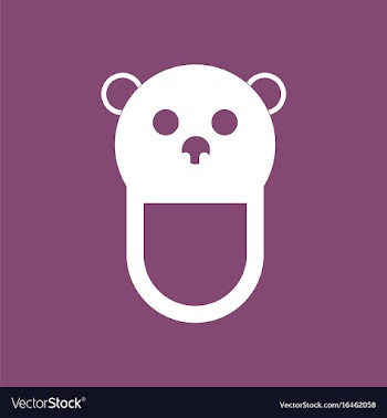 Icon on background teddy bear bib vector image