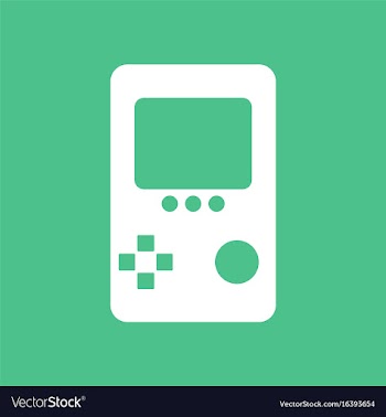 Icon on background tetris portable game vector image