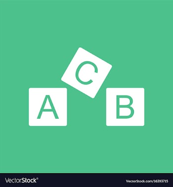 Icon on background toy blocks vector image