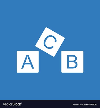 Icon on background toy blocks vector image