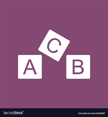 Icon on background toy blocks vector image