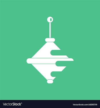 Icon on background whirligig silhouette vector image