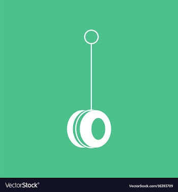 Icon on background yo yo toy vector image