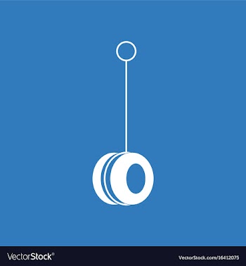 Icon on background yo yo toy vector image