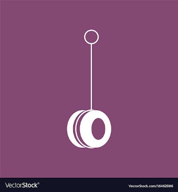 Icon on background yo yo toy vector image