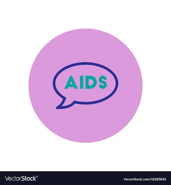 Icon on circle various symptoms of AIDS vector image